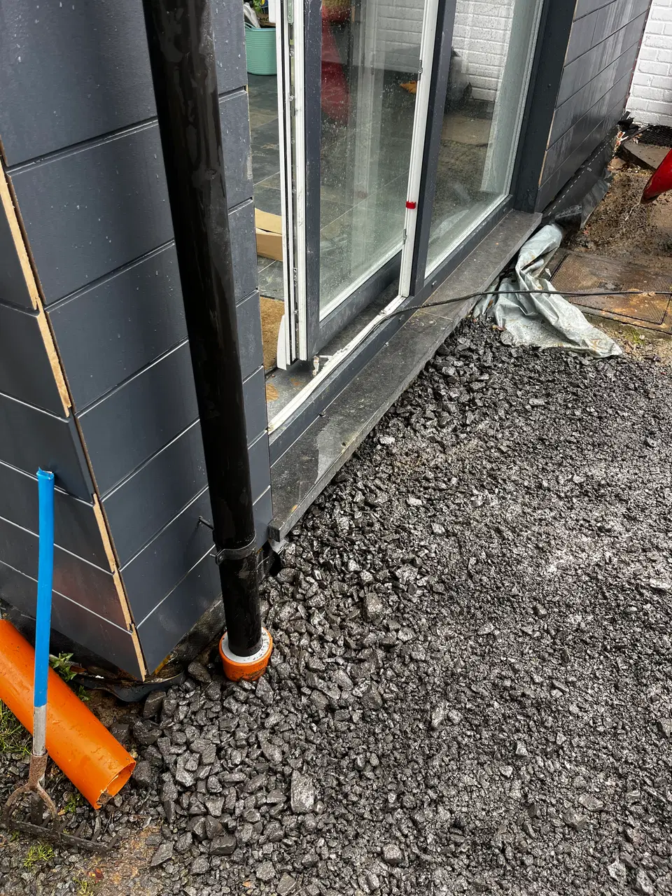 Extension en ossature bois à la place d’une véranda — pendant les travaux
