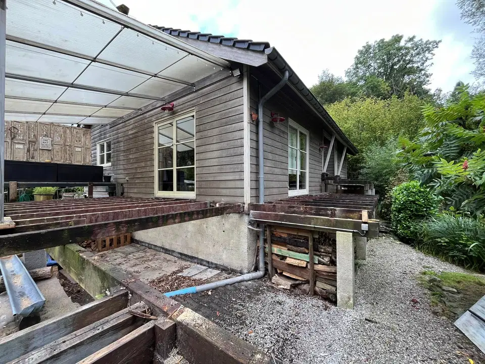 Remplacement d’un plancher de terrasse — pendant les travaux