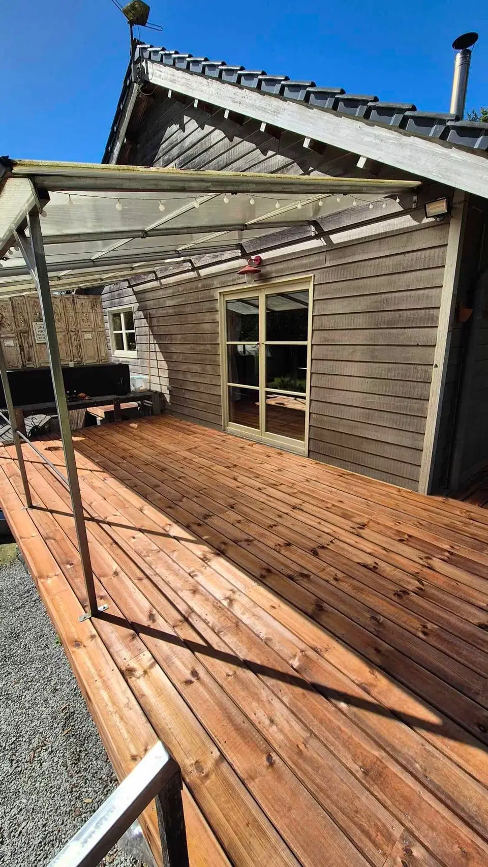 Remplacement d’un plancher de terrasse — pendant les travaux