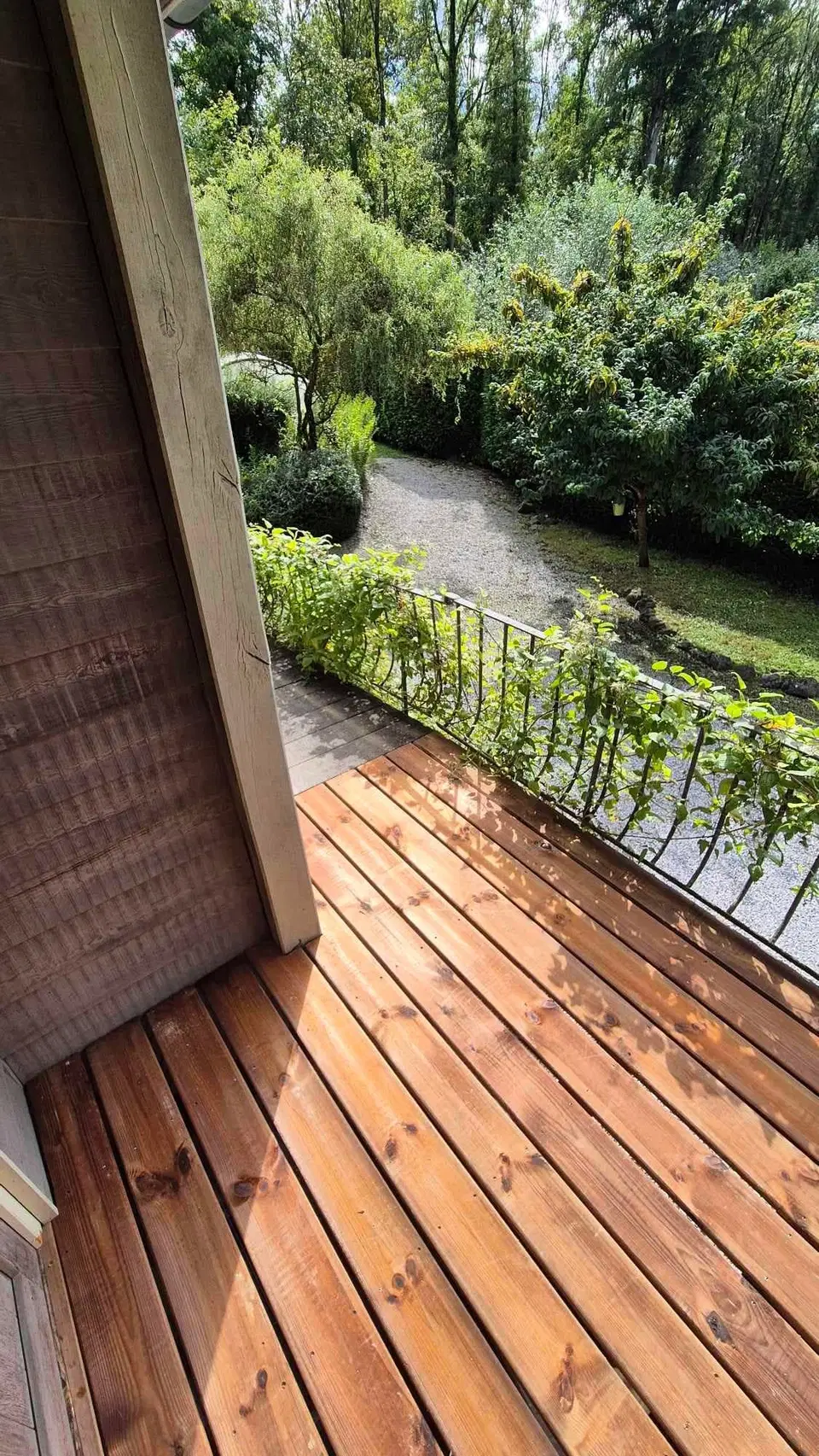 Remplacement d’un plancher de terrasse — vers la fin du chantier