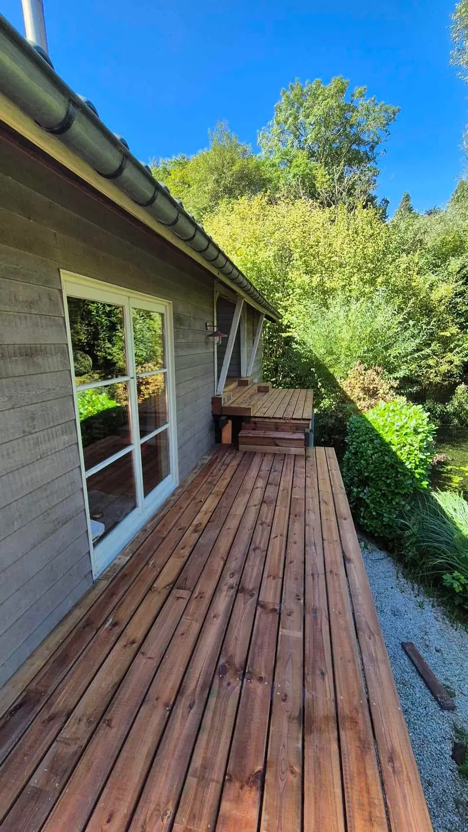 Remplacement d’un plancher de terrasse — vers la fin du chantier