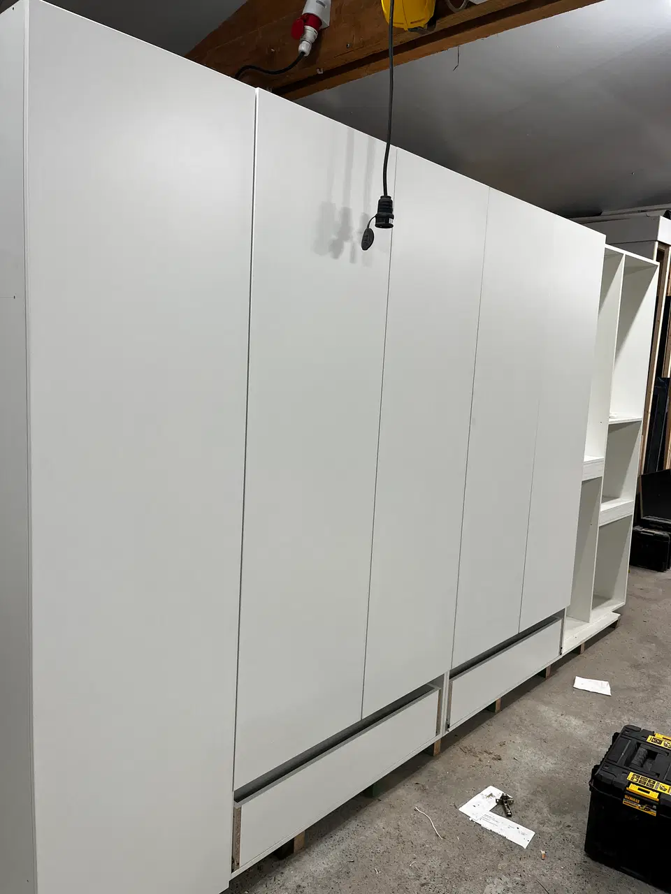 Vestiaire sur mesure — pendant les travaux